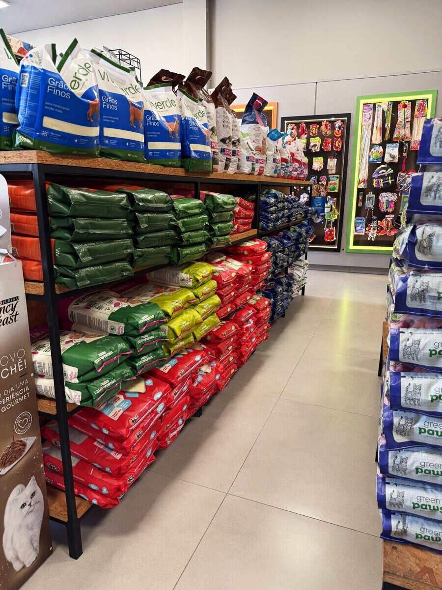 Produtos pet na loja
